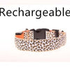 LED Dog Collar Safety Adjustable Nylon Leopard Pet Collar